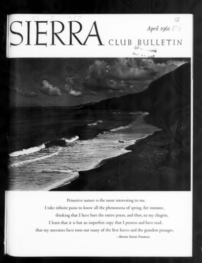 Sierra Club Bulletin 1961 Vol 46 No 4 April thumbnail